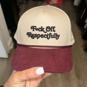 F off Respectfully Snap back cap